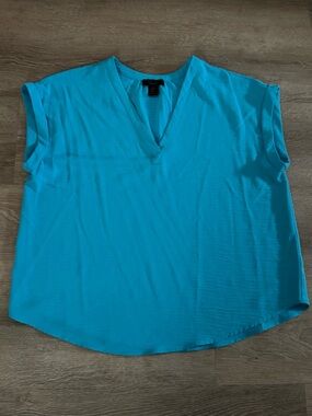 Rachel Turquoise V-Neck Tank Top